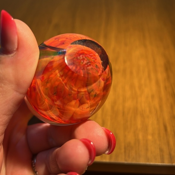 GES Glass Eye Studio Iridescent Egg Art Glass Paperweight 1997 - Picture 13 of 14